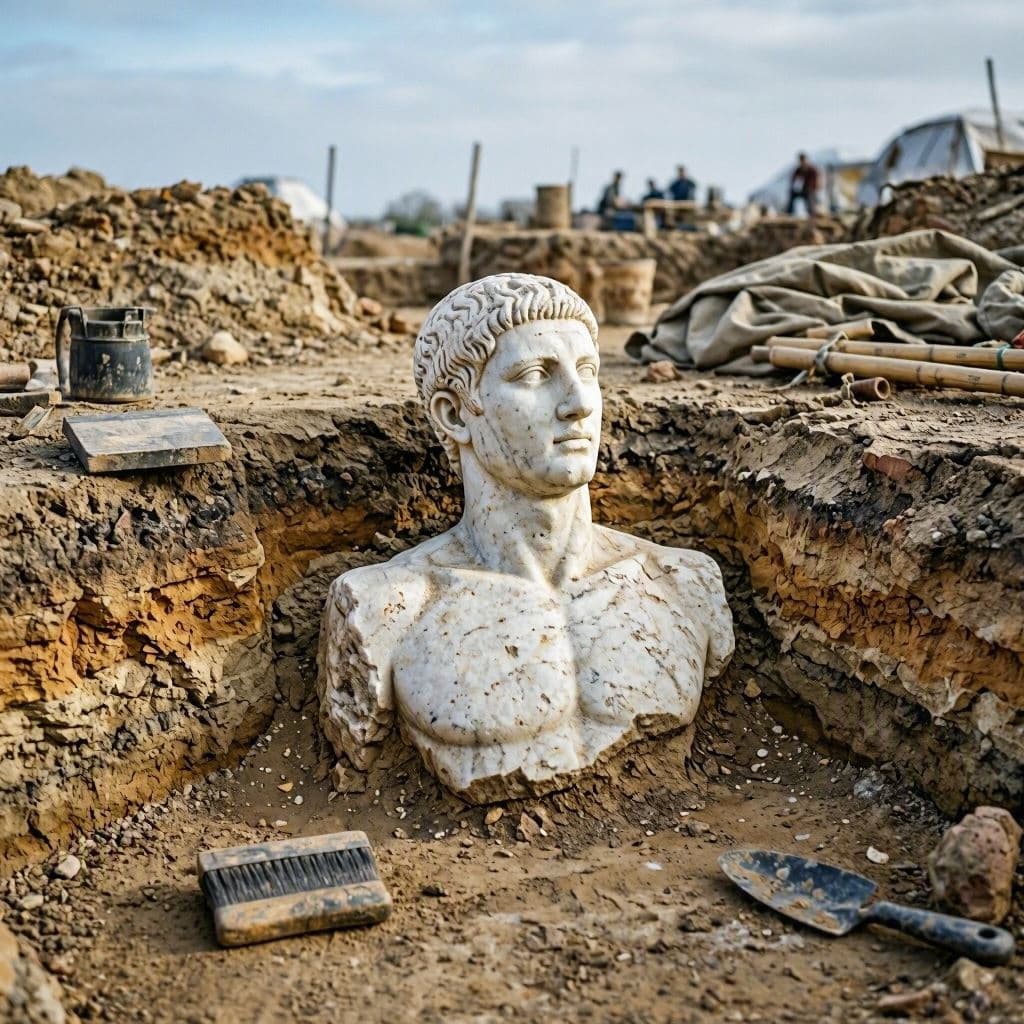  Ancient Gaze: The Marble Revelation