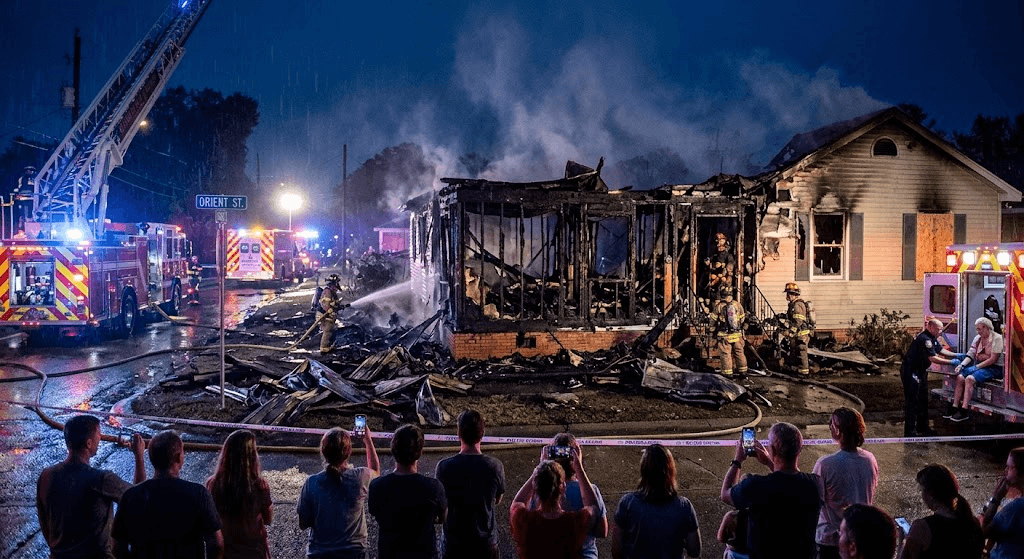 Blaze in Mandeville: Home Destroyed and One Injured in Violent Fire
