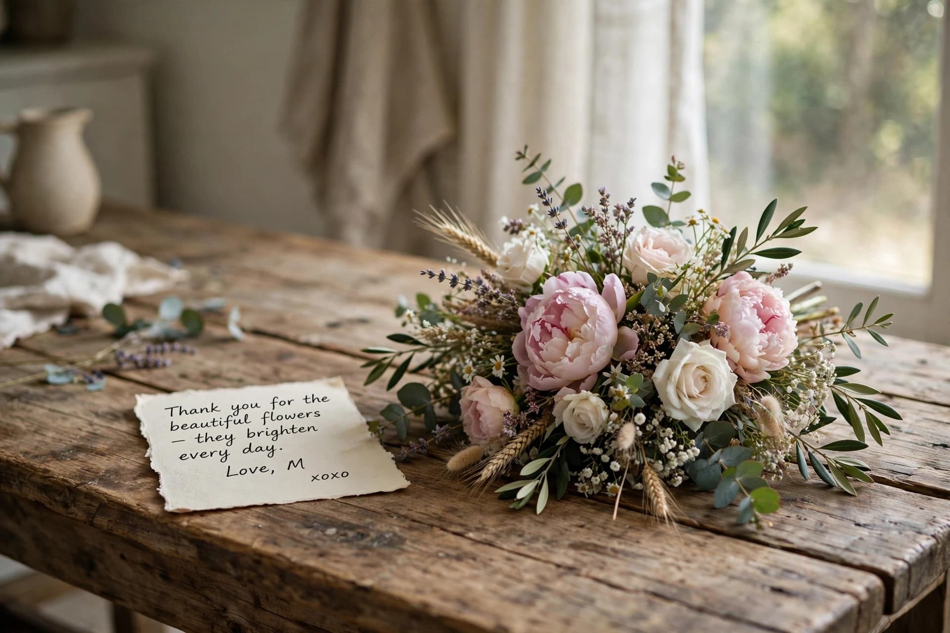 He paid $160 to replicate a bouquet; his mother posed to make the lie real.