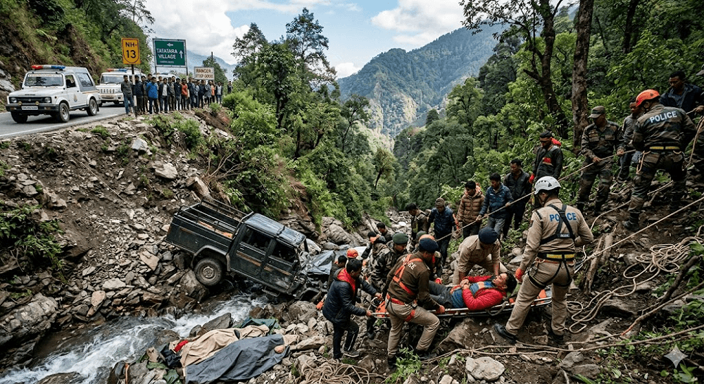 Tragedy in East Kameng: Five Dead After Pickup Truck Plunges Into Deep Gorge
