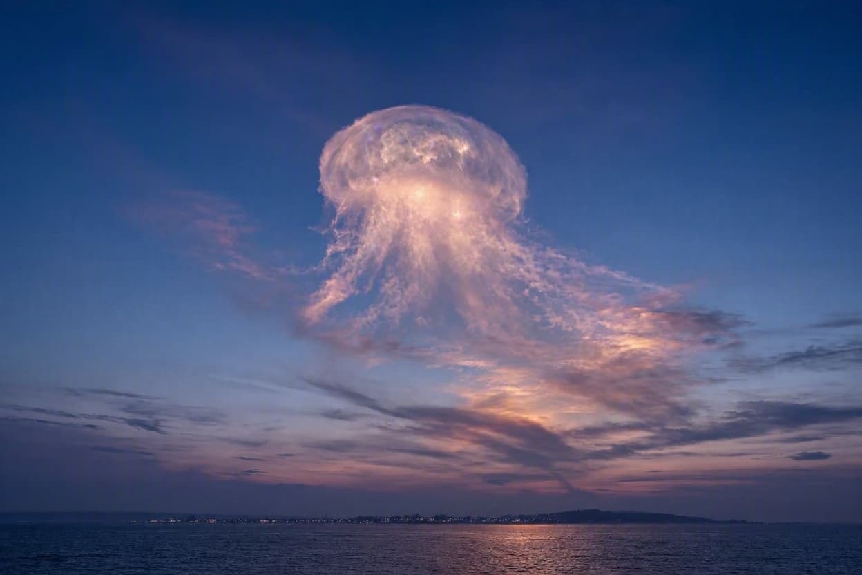 Cosmic Art: The Transient Beauty of Launch Plumes