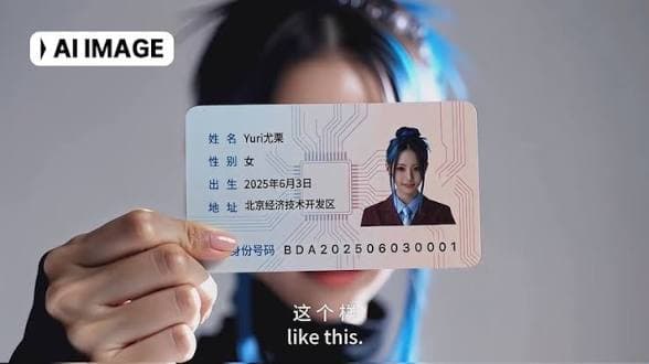 AI Digital Human Yuri Reaches 100,000 Followers and Receives a Chinese ID Card