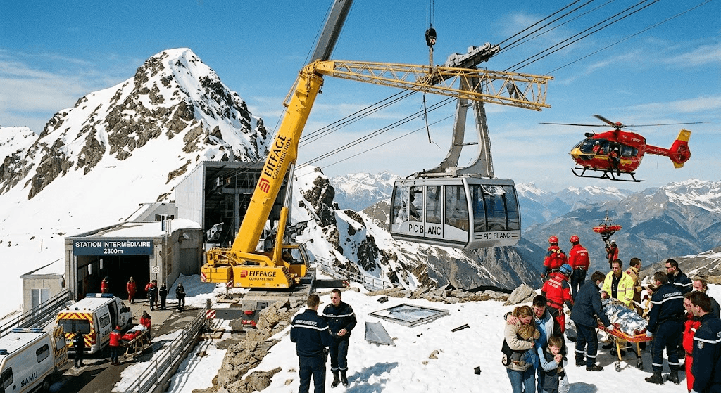 3 Critically Injured After Cable Car Collides with Crane at French Ski Resort