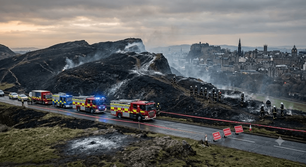 Inferno in the Capital: Huge Blaze Tears Across Edinburgh's Arthur’s Seat