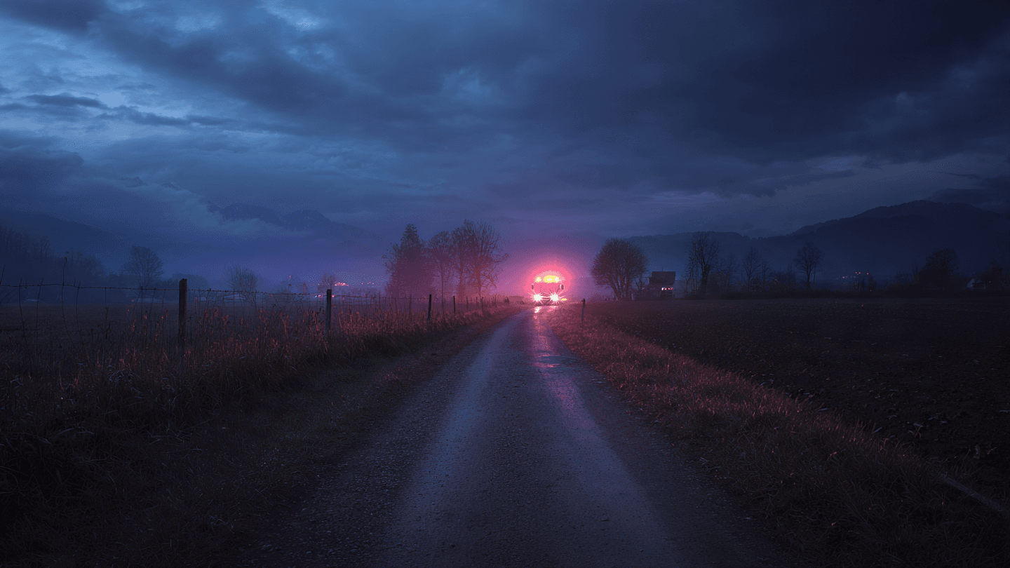 . When the Valley Air Turns Hot, An Empty Barn Destroyed by Fire Near Balzers