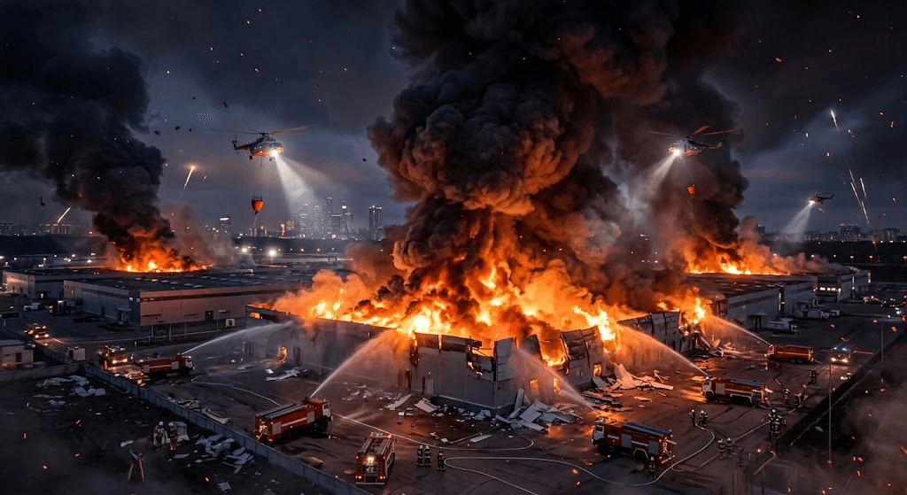 Drone Strikes Ignite Major Moscow Warehouses in Massive Overnight Attack