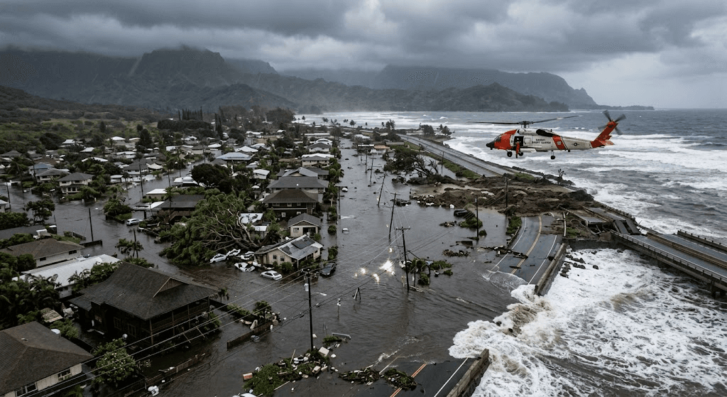 Tropical Storm Lala Slams Hawaii: 180,000 Left in Darkness as Violent Floods Ravage Islands