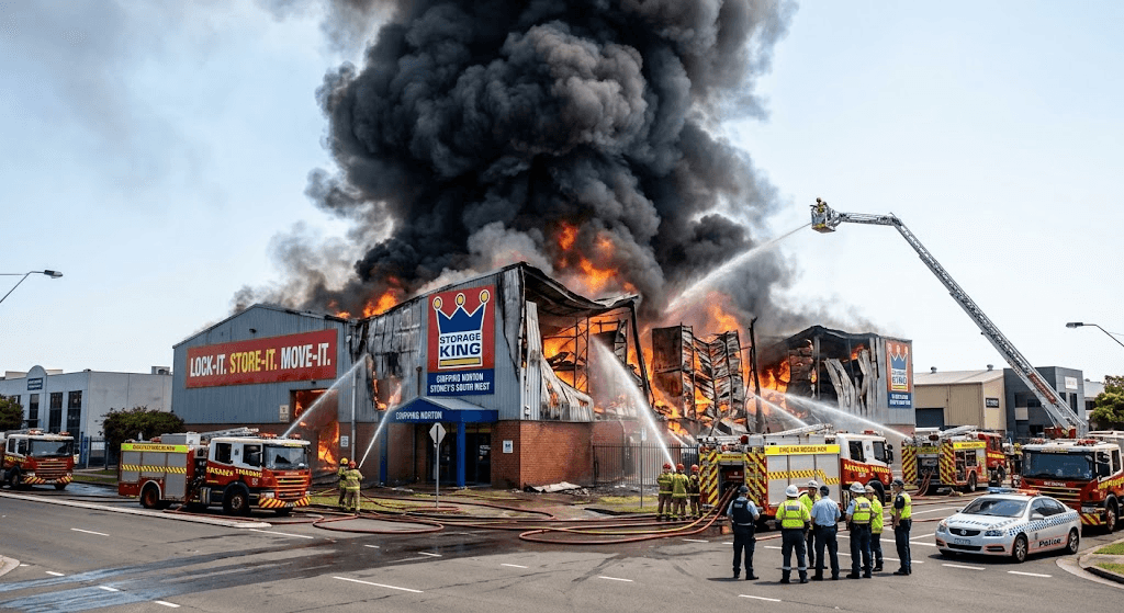 Inferno at Storage King: Massive Fire Ravages Facility in Sydney’s South West
