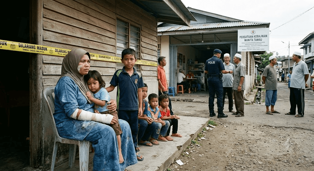 Brutal Assault in Sabah: Husband Allegedly Slashes Wife 14 Times Following Chat with Male Neighbor