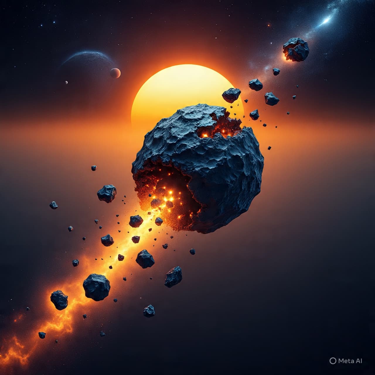 When the Sun Becomes a Sculptor of Ruin in Silent Space