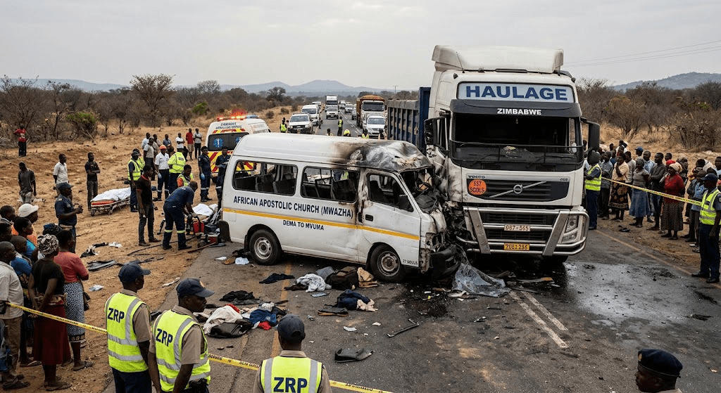 Head-On Crash Near Chivhu Kills 27 Churchgoers in Zimbabwe