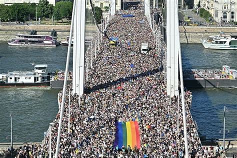 Thousands of Hungarians join first Budapest Pride march since Orban’s defeat
