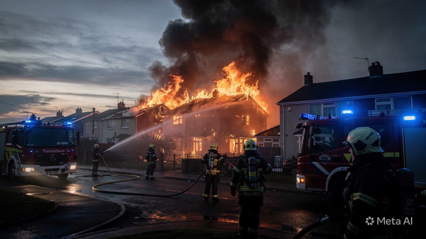 Between Brick Walls and Flashing Sirens, Families Escaped A Dangerous House Fire Yesterday Morning