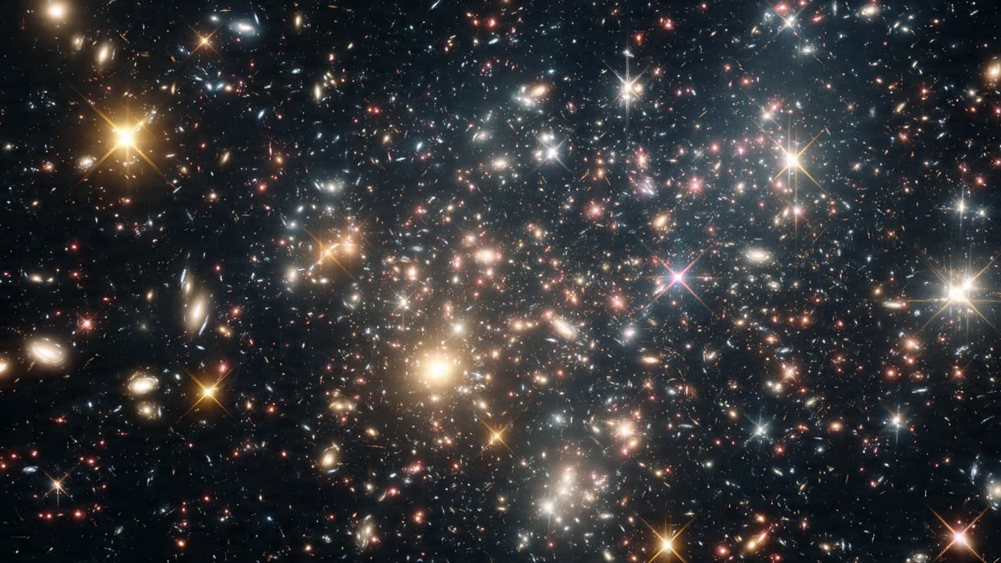 A Swarm of Galaxies Reveals the Universe's Larger Design