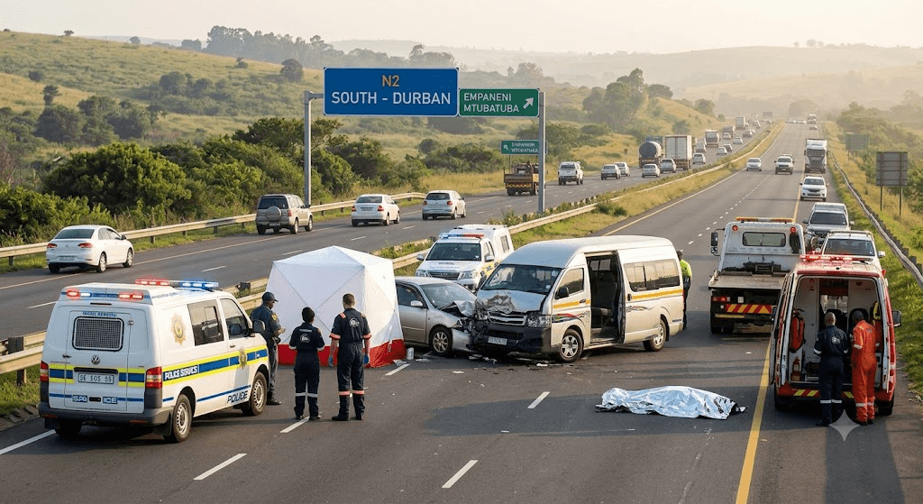 Tragic N2 Head-On Crash in KZN Claims Four Lives, Including Two Men and Two Women