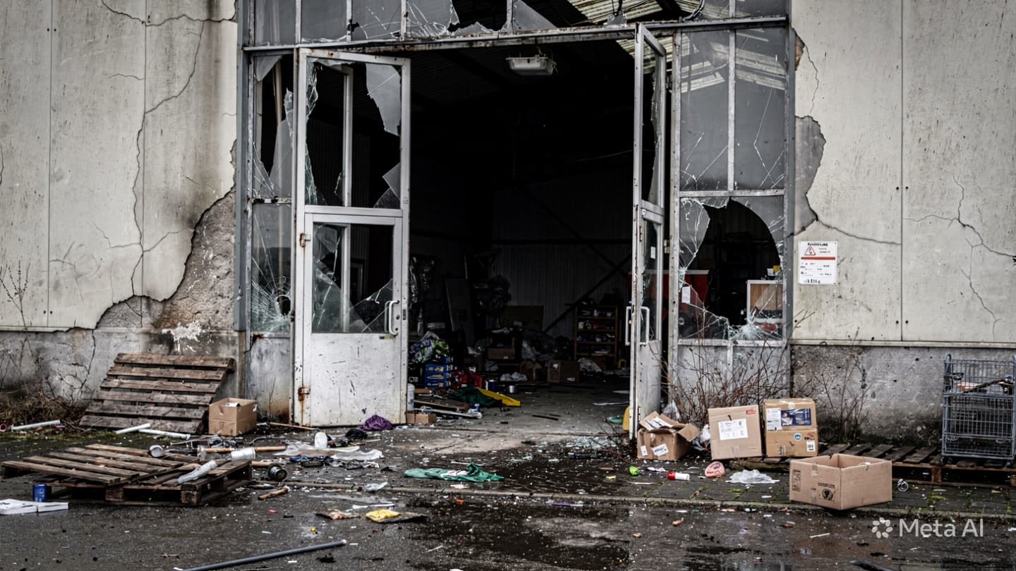 Violence in the Ruins: Security Guard Shot and Killed Protecting Supplies from Looters Today