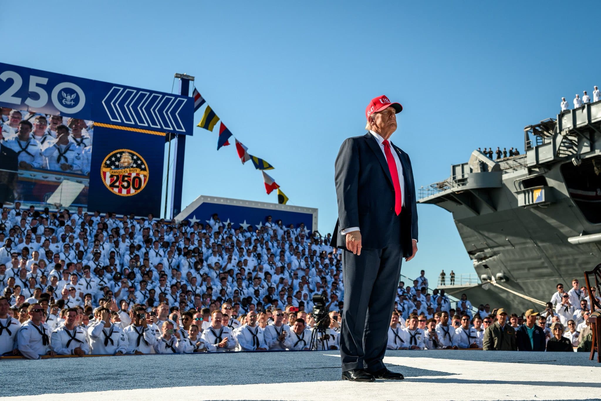 “We Rule the Seas”: Trump Delivers Fiery Naval Speech Honoring America’s Sailors