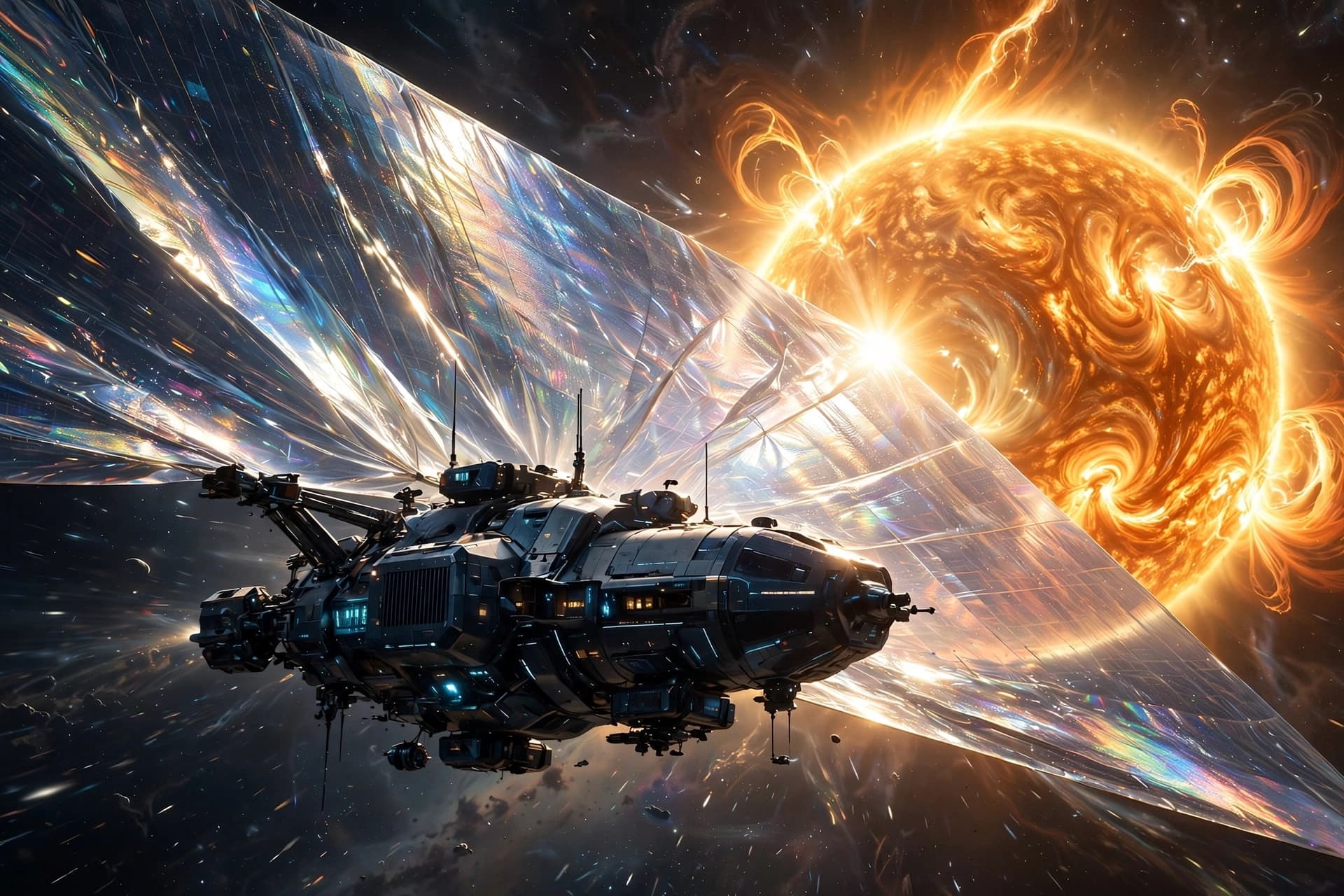 Diffractive solar sails could deflect asteroids at high speed
