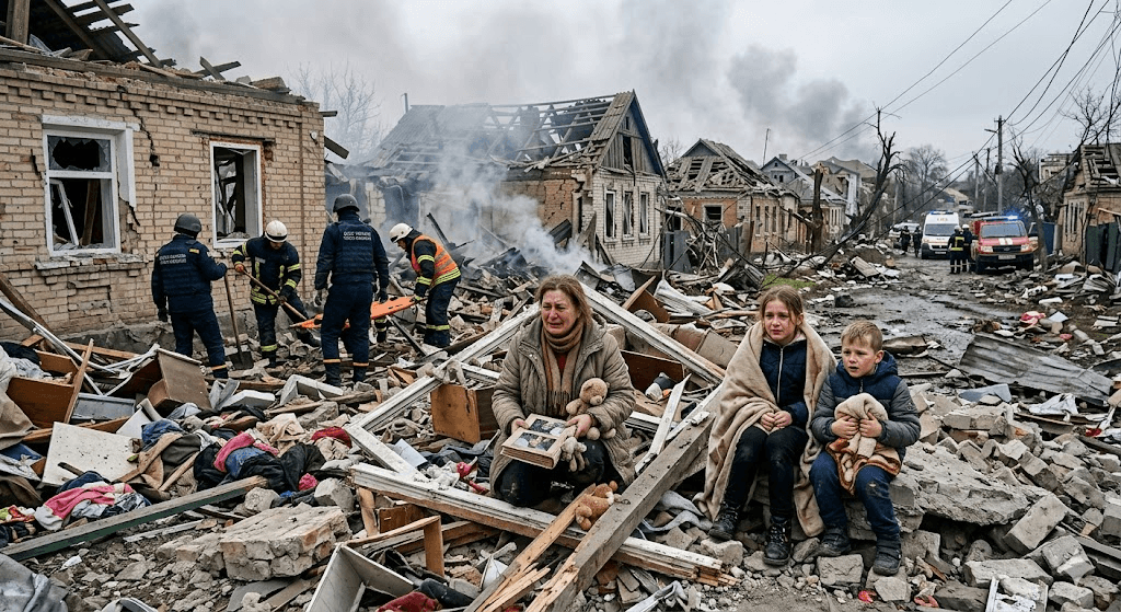 Russian Guided Bombs Strike Kharkiv: 4 Children Injured, Dozens of Homes Devastated