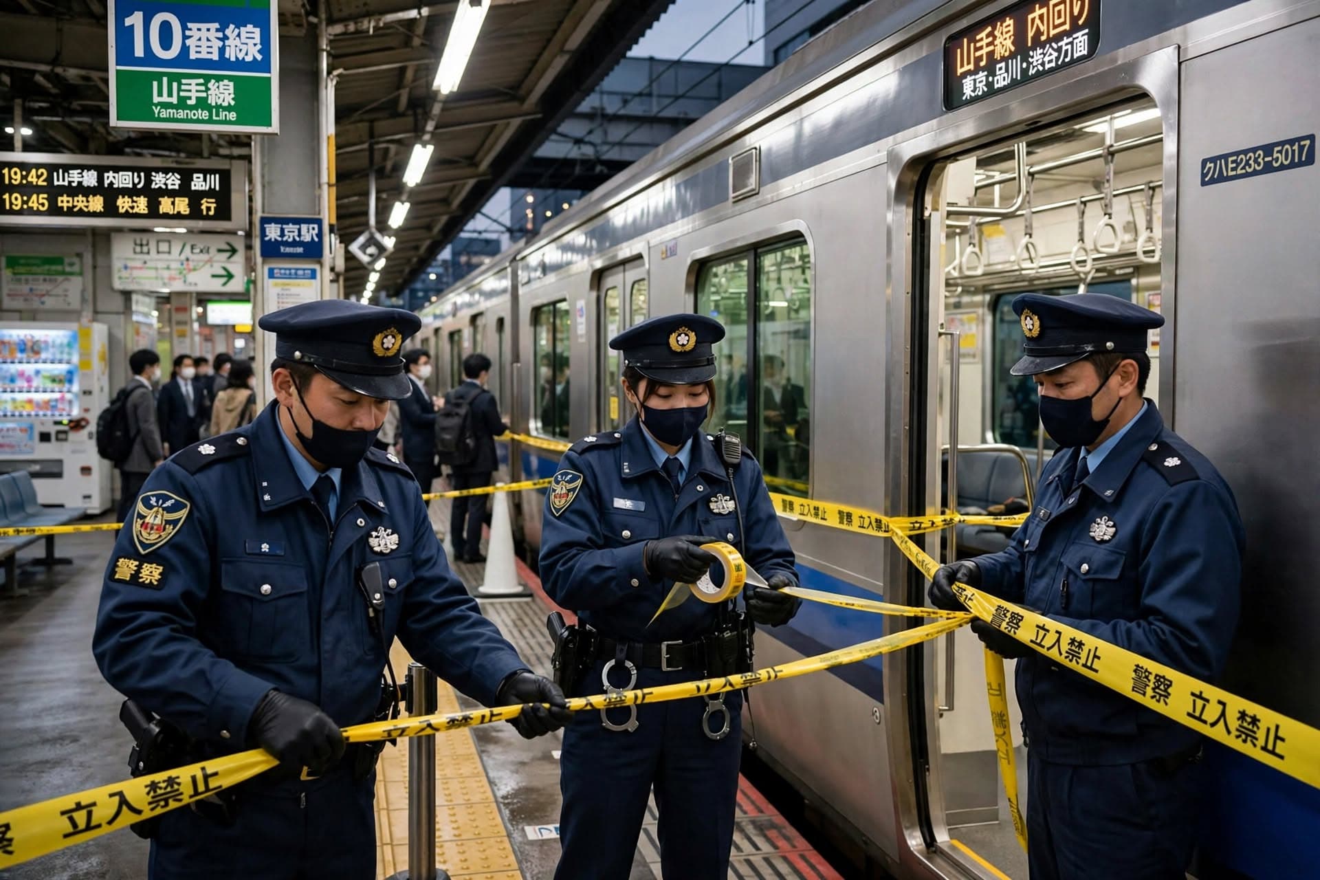 Tokyo Commuter Train Stabbing Leaves Two Hospitalized, Service Disrupted, Police Detain Suspect Immediately