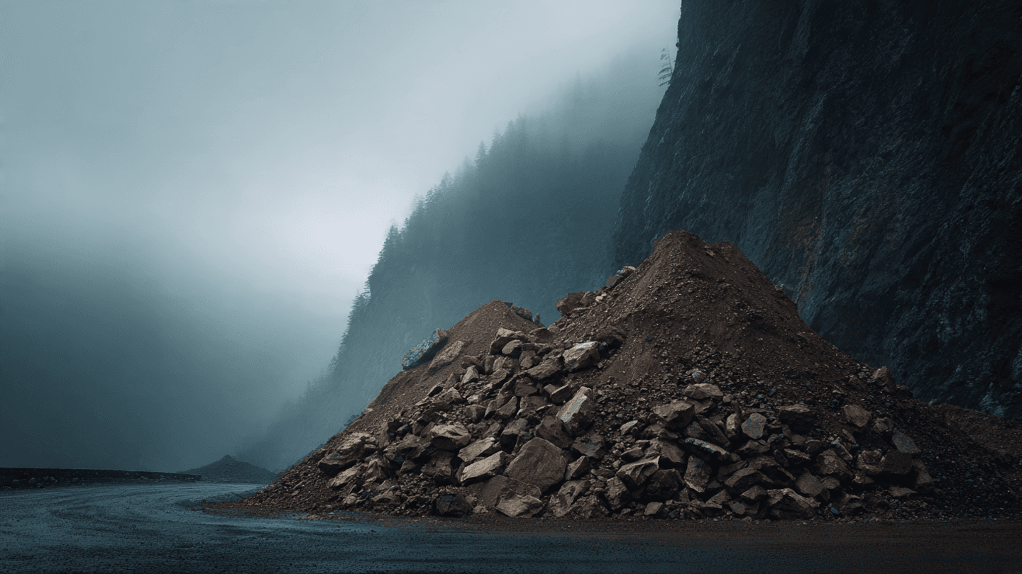  The Sudden Weight of Mountain Stone: A Quiet Reflection on a Blocked Highway