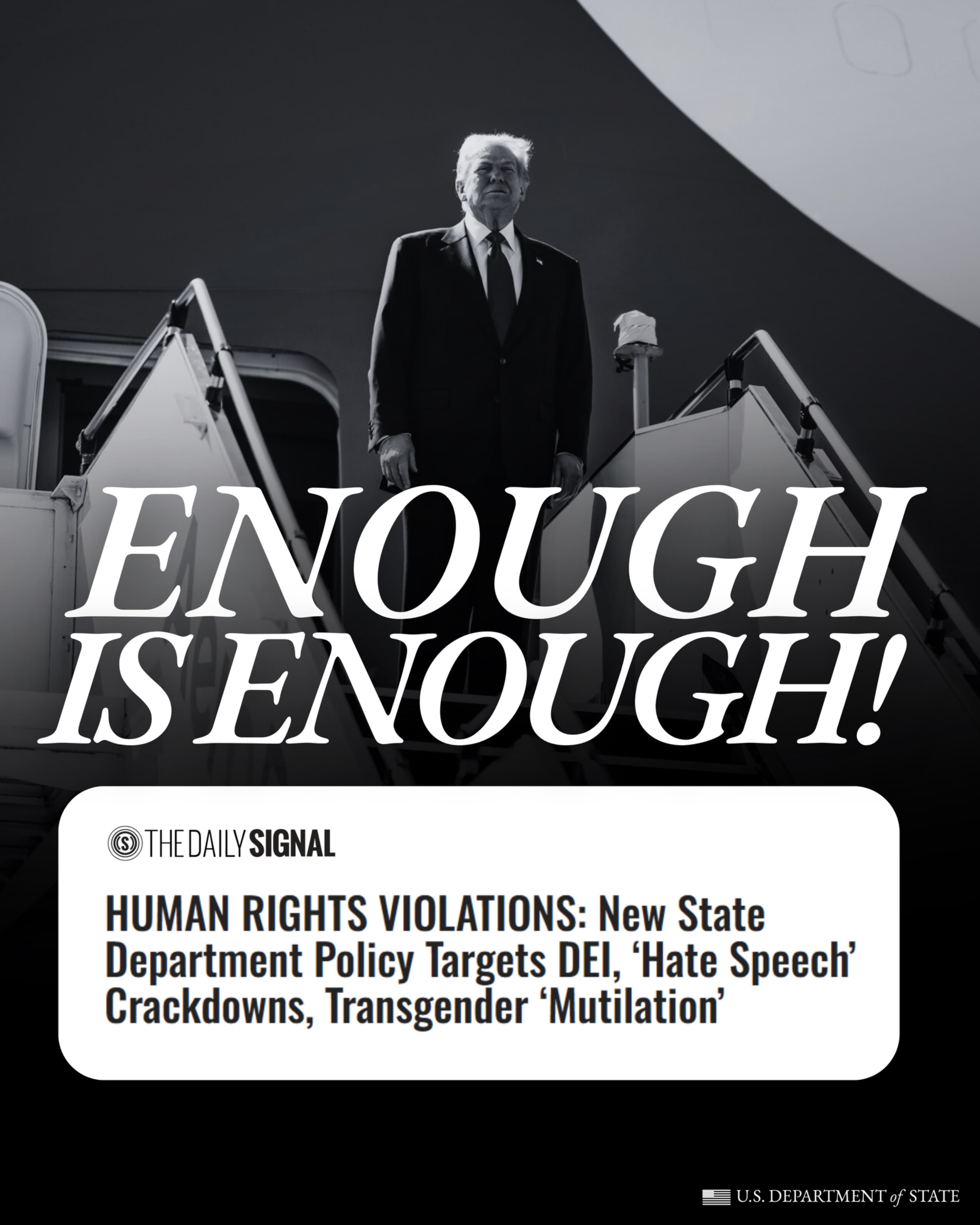 “ENOUGH IS ENOUGH!”: State Department’s New Policy Declares War on DEI, ‘Hate Speech,’ and Transgender ‘Mutilation’