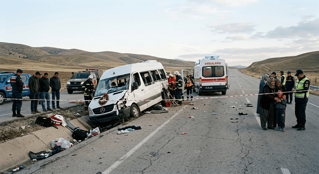 Tragic Turkey Crash: Minibus En Route to Engagement Party Leaves 7 Dead, Including 2 Children