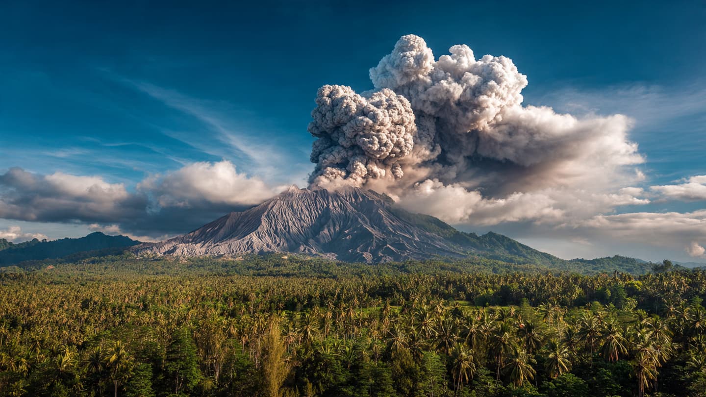 On Halmahera Island, A Volcano Interrupted the Morning Without Warning