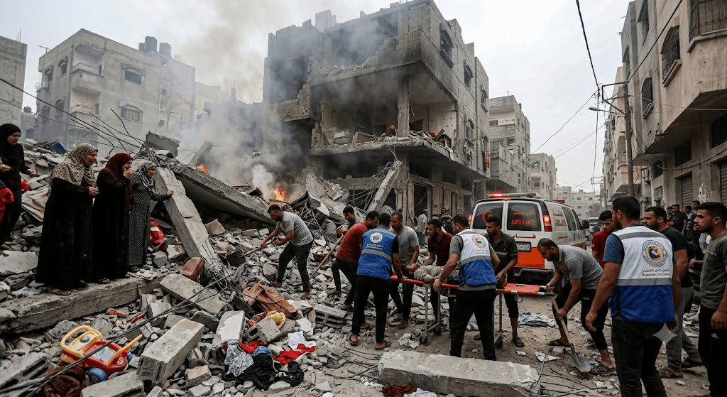 Ceasefire Shattered: 4 Dead, Several Injured in Fresh Israeli Strikes on Gaza’s Tel Al-Hawa