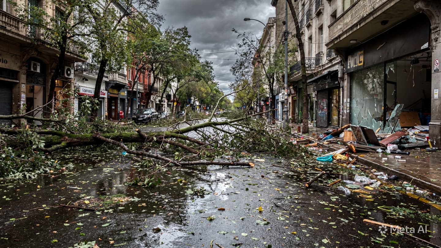 Storm Tragedy in Buenos Aires: Cyclist Killed After Tree Collapses During Intense Local Weather
