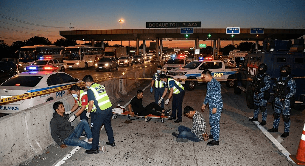 Highway Shootout: 3 Robbery Suspects Wounded in Wild NLEX Encounter in Bulacan