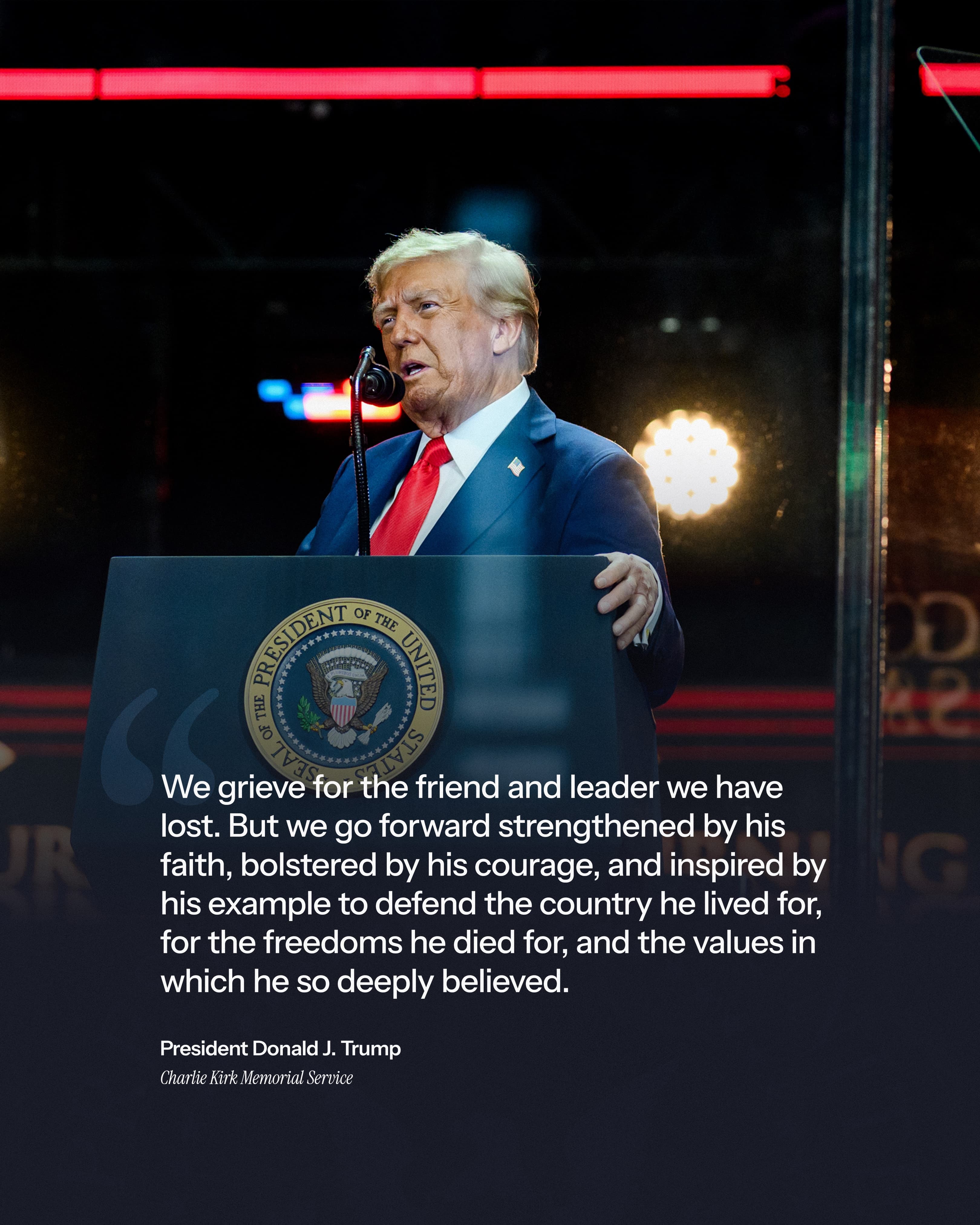 A Voice of Tribute: Trump Honors a Fallen Friend and Leader