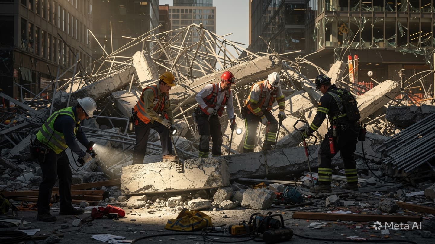 Lagos Tragedy: Building Collapse In Alakija Leaves Nine Dead As Rescue Efforts Finally Conclude