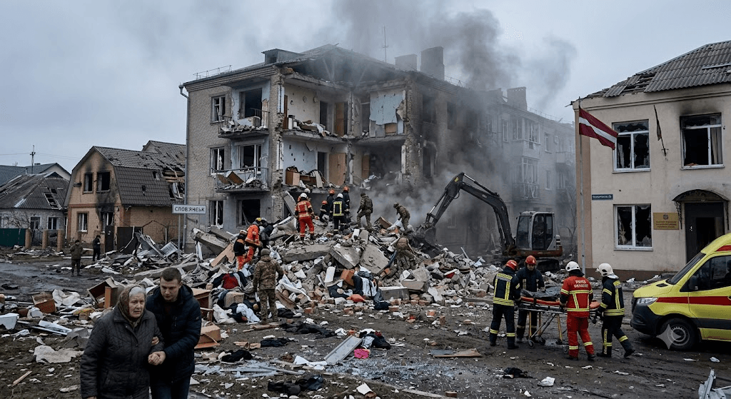 Deadly Strike: 5 Killed, 9 Wounded as Russian Aerial Bomb Devastates Sloviansk