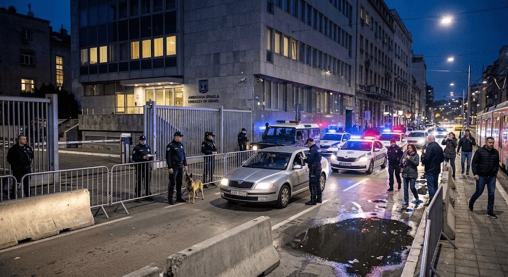 Terror Attempt Thwarted in Belgrade: Knife-Wielding Minor Shot Outside Israeli Embassy