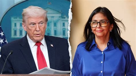 Delcy Rodríguez Appears with Trump in New York as Maduro Remains Imprisoned Nearby