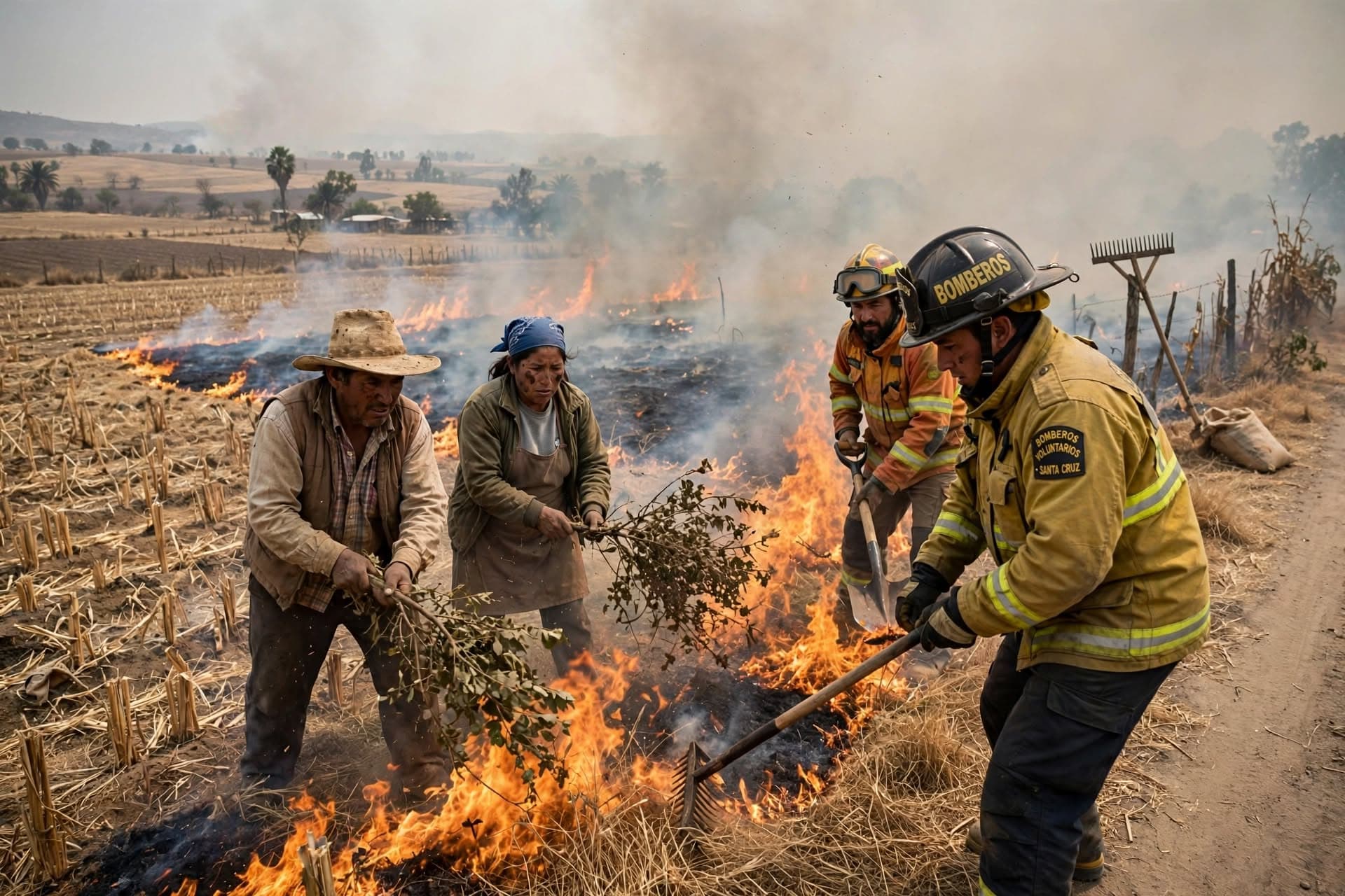 Two Farmers Dead in Bolivia Wildfire: Rural Fire Traps Workers Protecting Crops, Investigation Underway