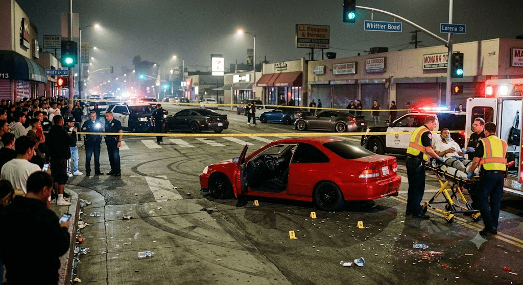 Los Angeles Chaos: Man Shot During Massive 200-Car Street Takeover
