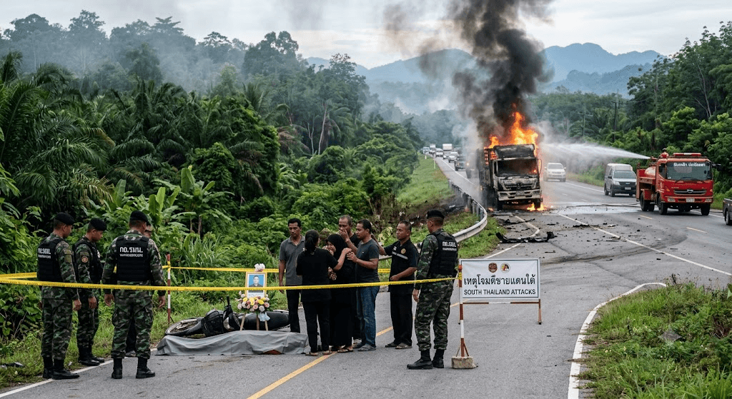 Southern Surge: Militants Torch Cargo Truck in Yala, Kill Defense Volunteer in Pattani