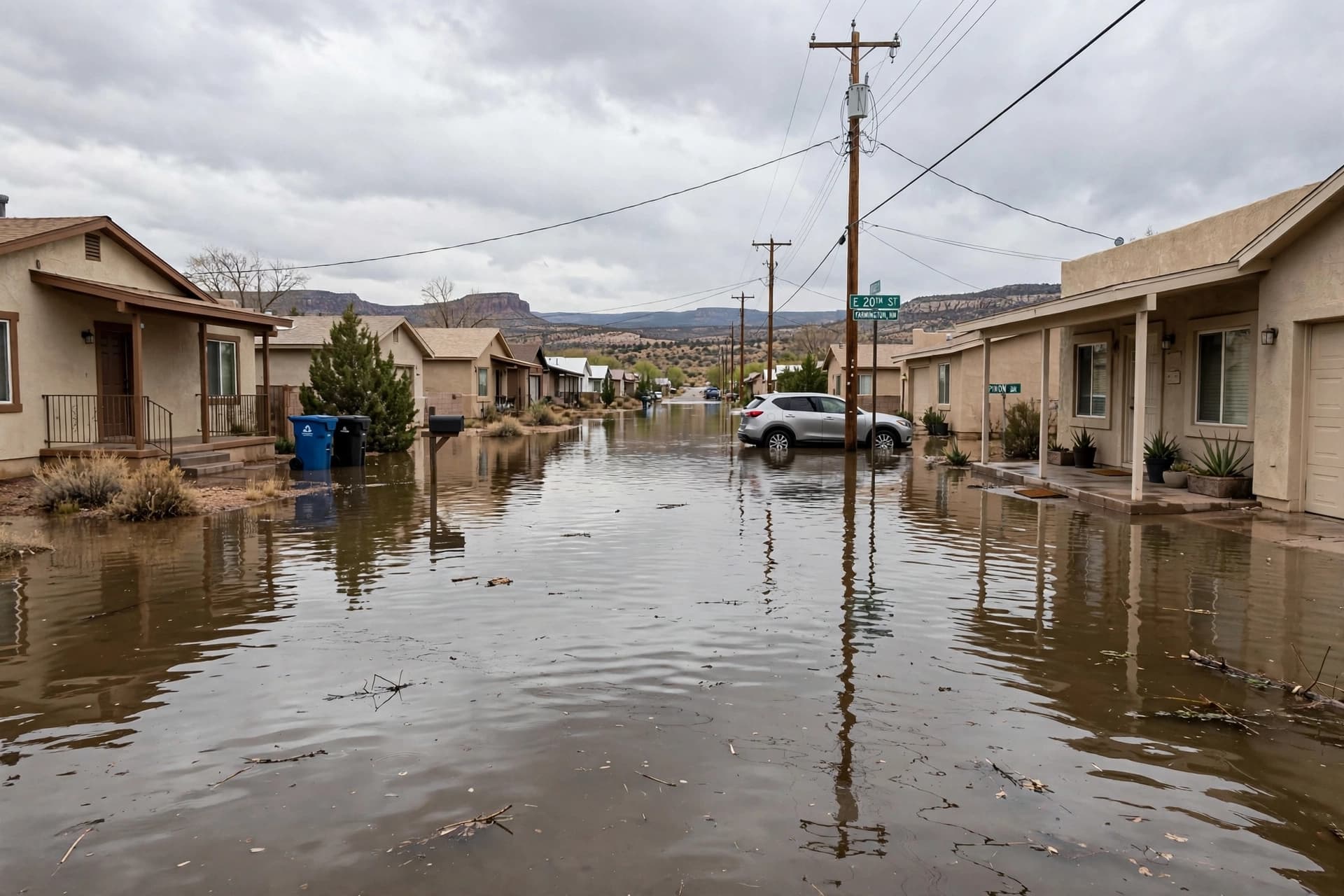 Farmington's rooftops became the last dry ground.