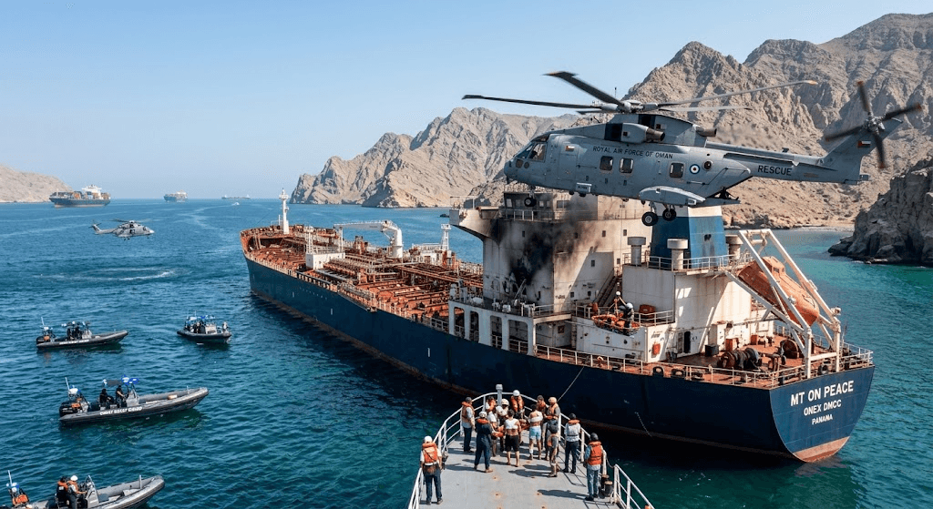 Strait of Hormuz Attack: India Condemns Strike on Dubai-Owned Oil Tanker in Vital Shipping Lane