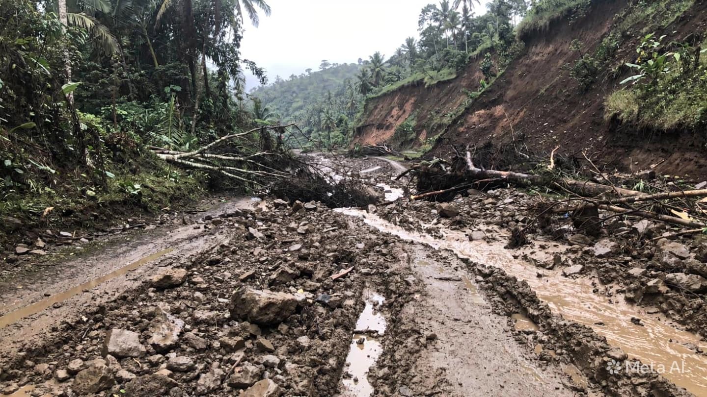 Between Tropical Stormwater and Mountain Slopes, Landslides Blocked Island Roads Yesterday Morning Quietly Again