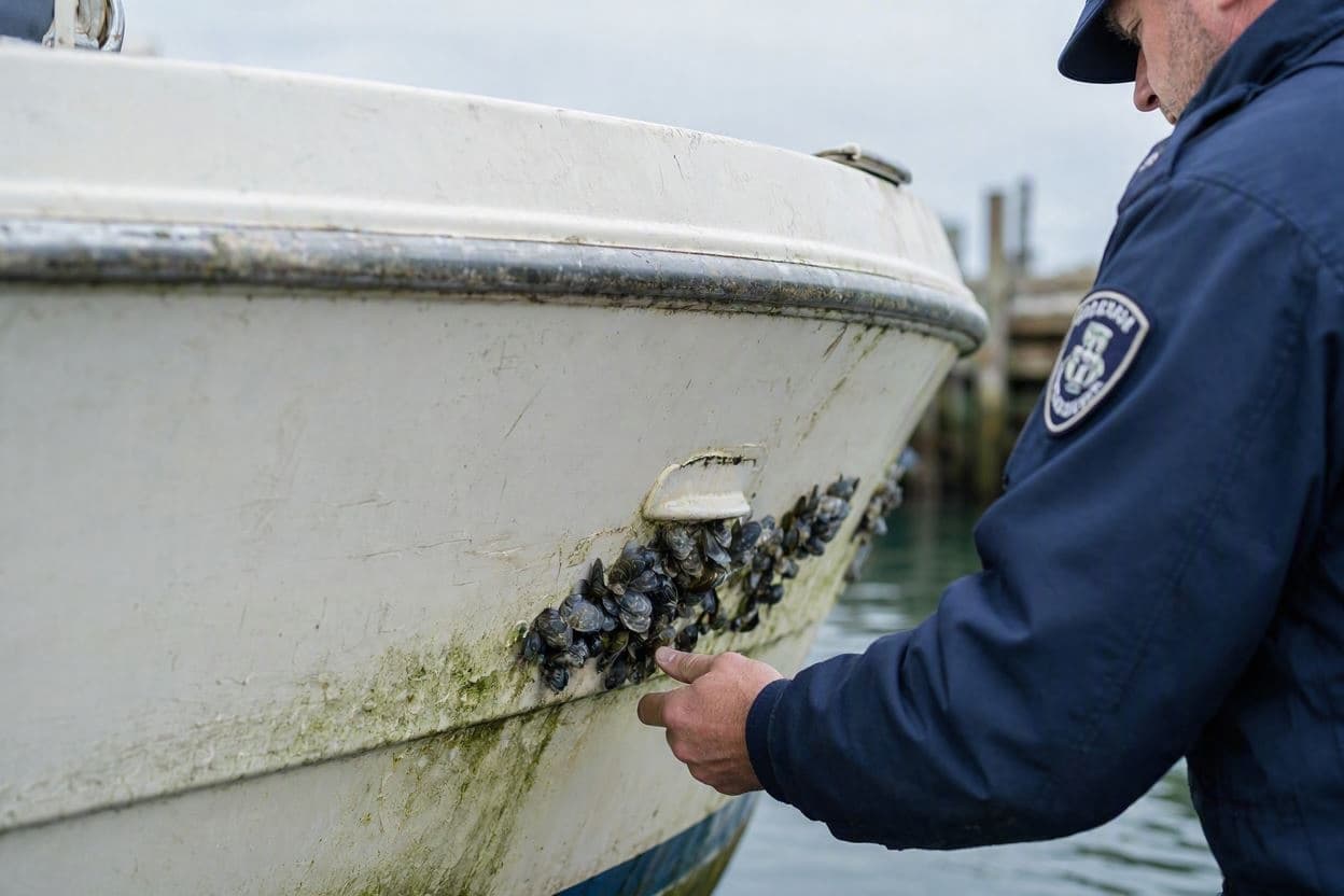 Boat Covered in Invasive Species Intercepted Before Harm