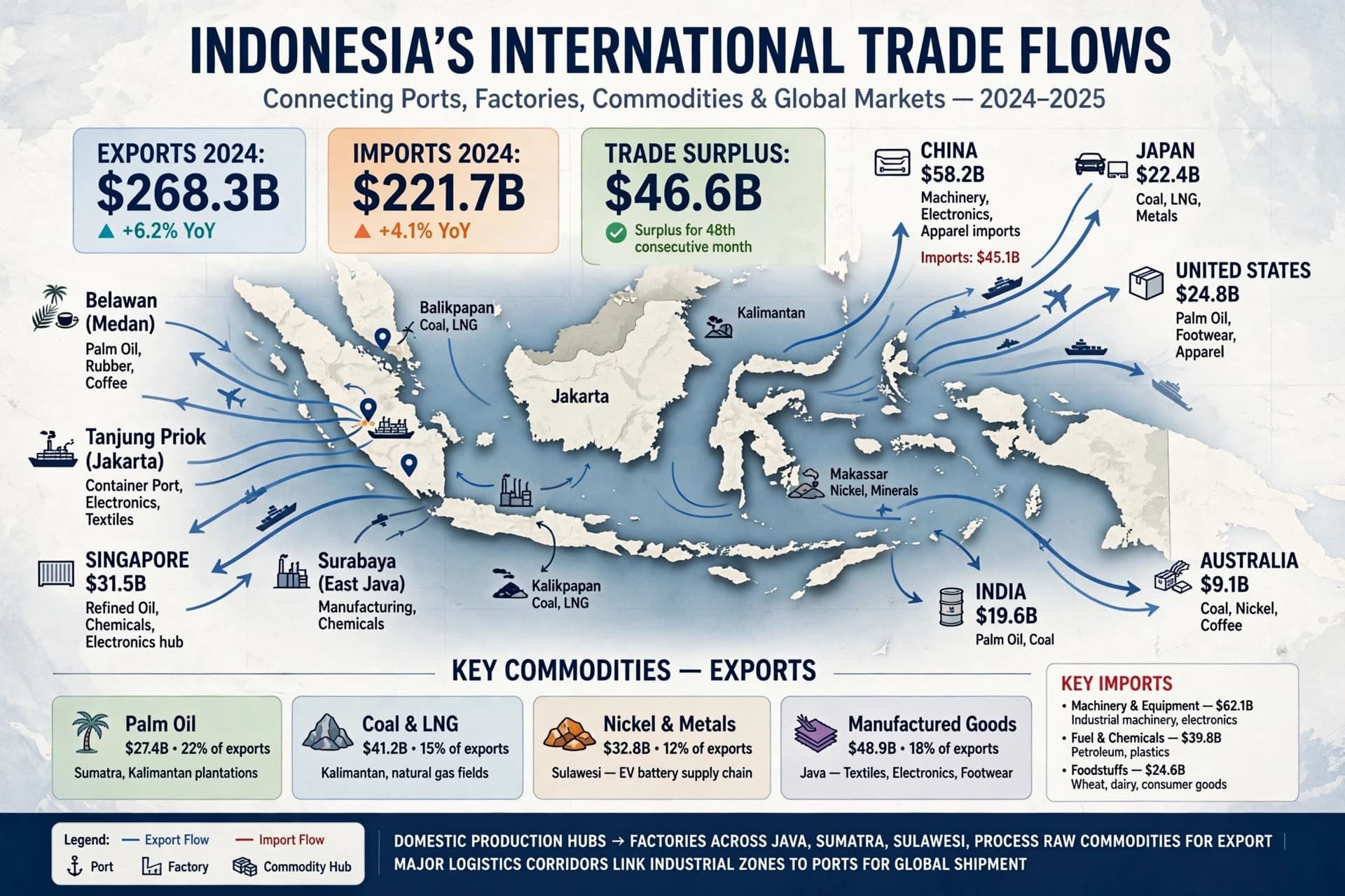 Across Indonesia’s Economic Horizon: A $3.55 Billion Trade Surplus Reflects Stronger External Trade During August