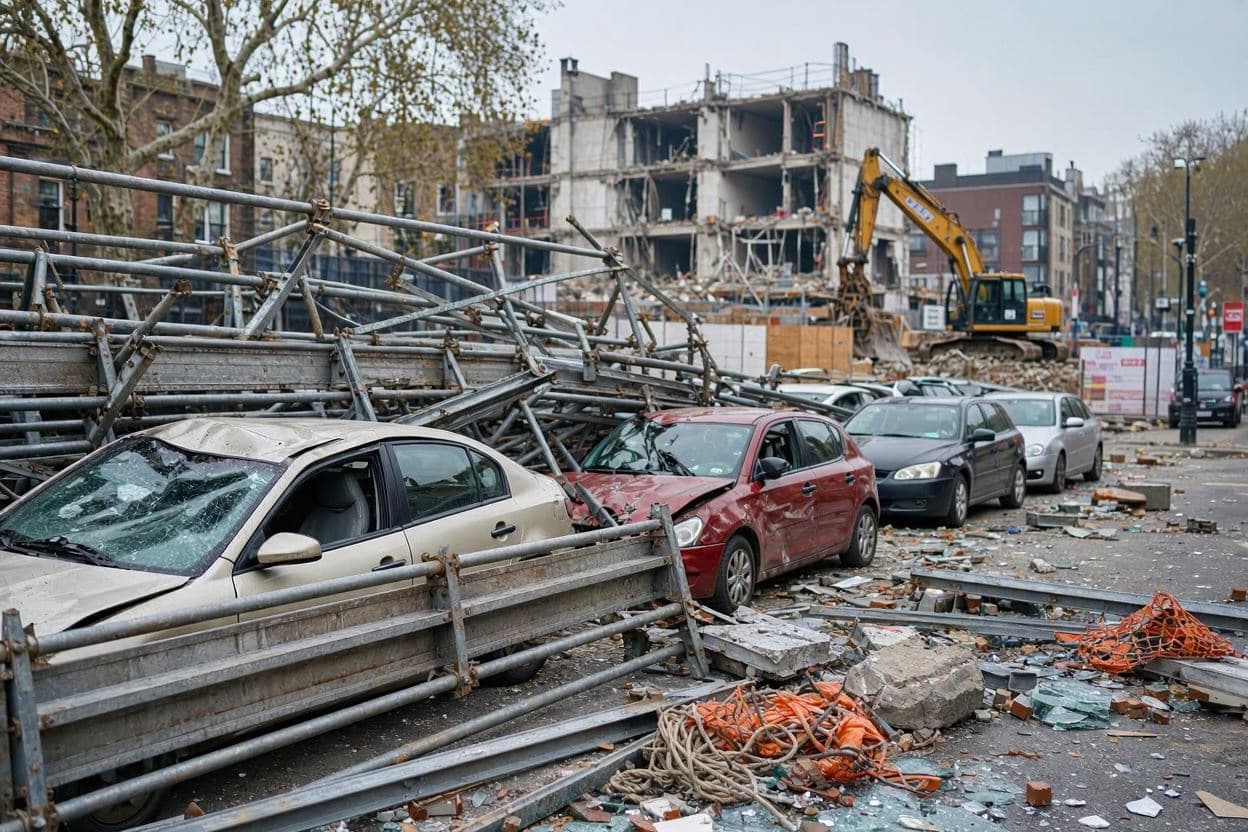 After the scaffolding fell, a neighborhood wonders what comes next.