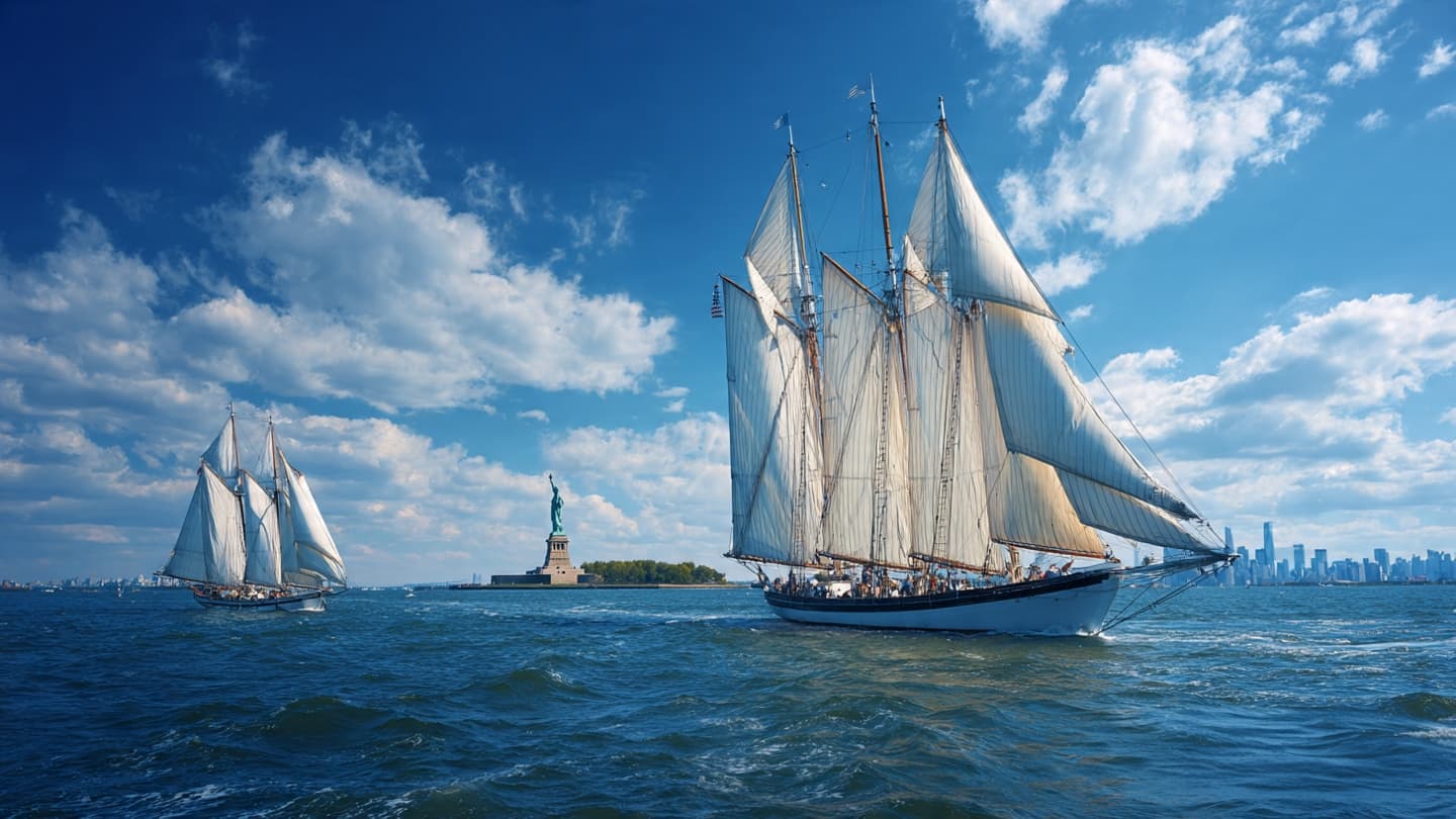 Sails high: Tall ships mark nation’s 250th birthday