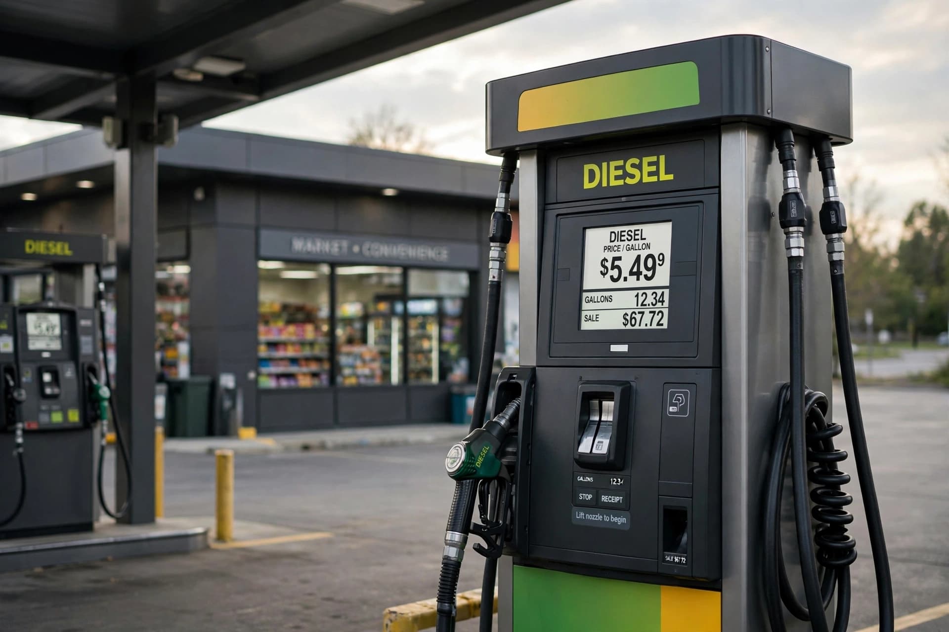 At a gas station, a promise to make the numbers fall