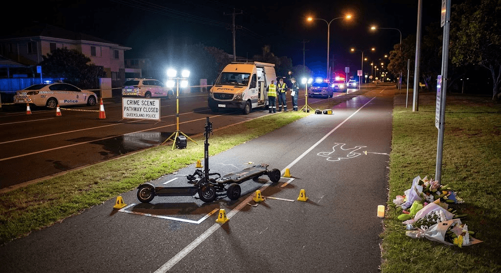 Nighttime Collision: 39-Year-Old Hospitalized After Electric Skateboard Crash in Hervey Bay