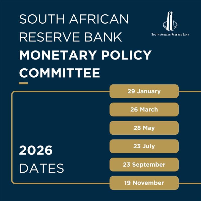 Your Strategic Calendar: South African Reserve Bank Monetary Policy Meetings for 2026