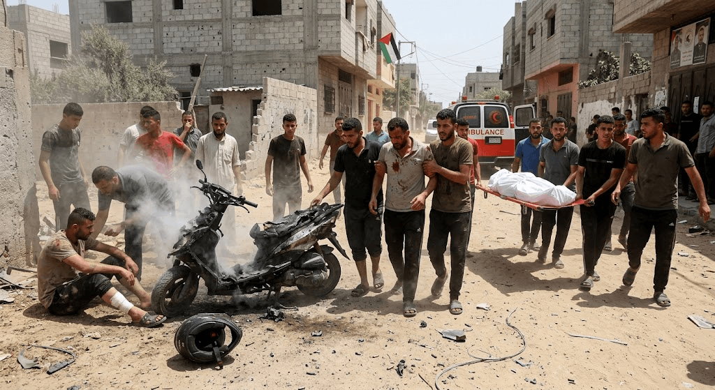 Tragedy in Central Gaza: Israeli Strike Targets Motorcycle, Leaving 1 Dead and Several Injured